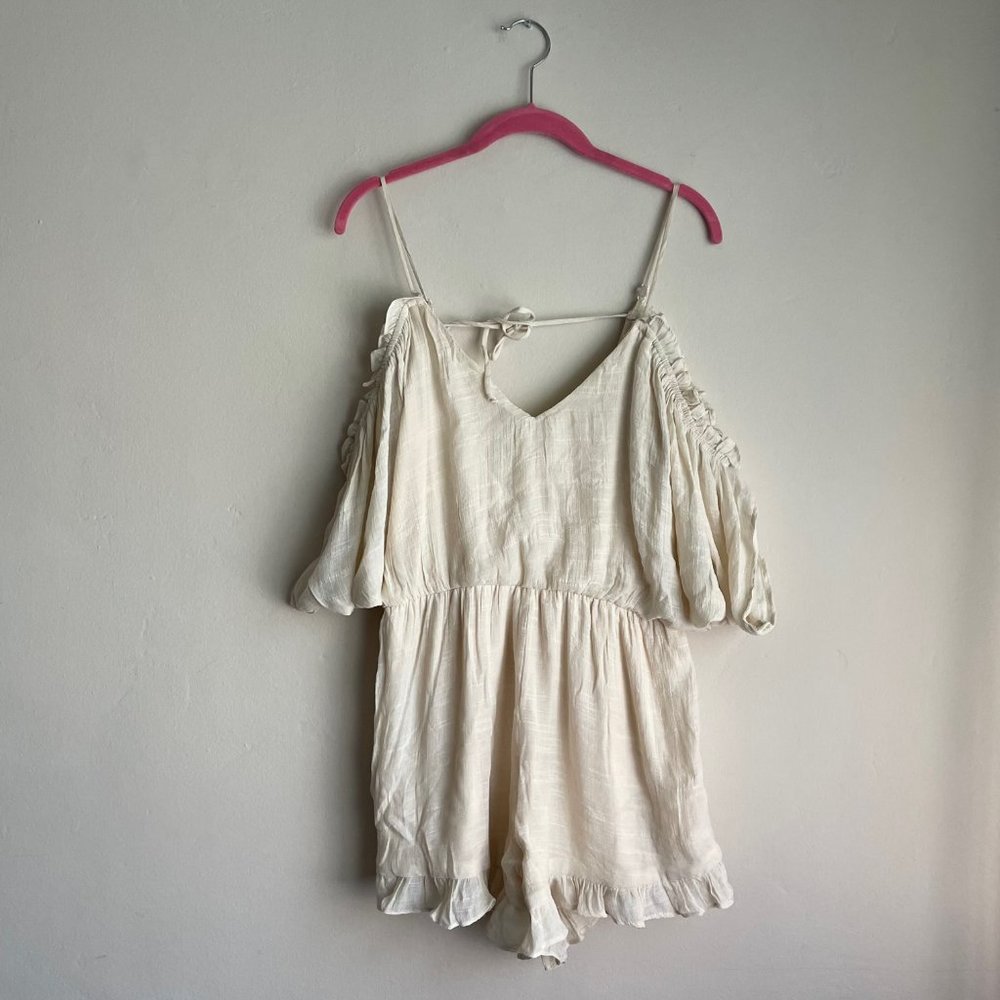 Sugarcloth / Cream Ruffle Flowy Romper